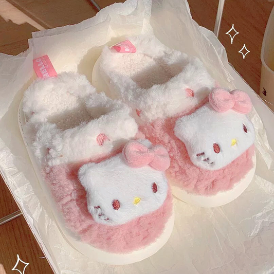 Cute cartoon plush slippers BL08