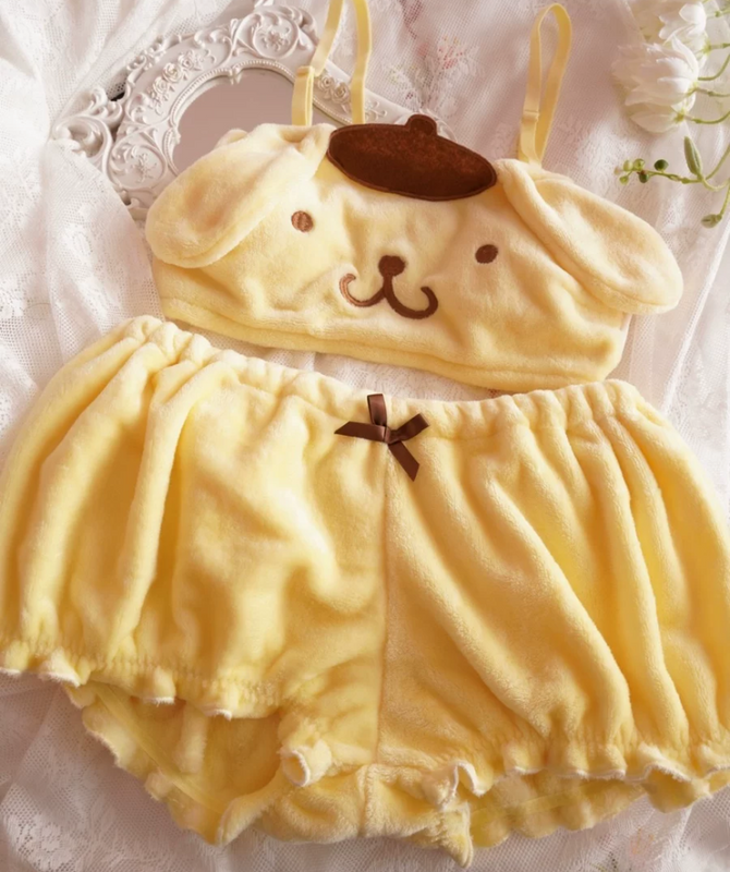 Cute big ears tube top set BL31