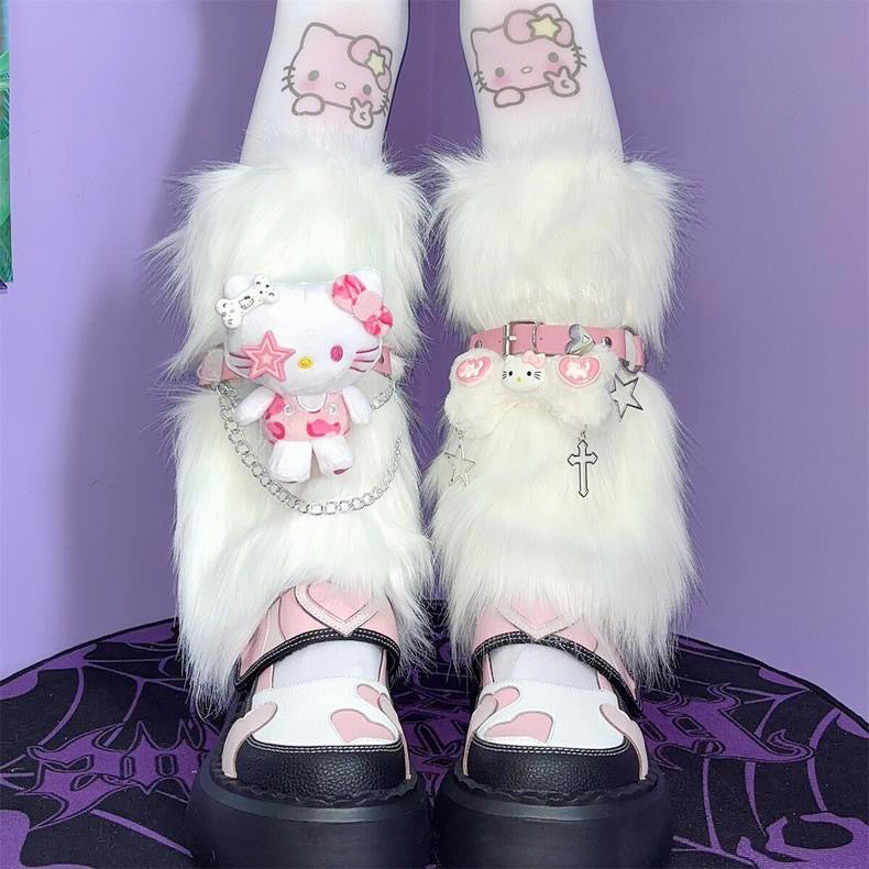 Cute plush leg warmers BL69