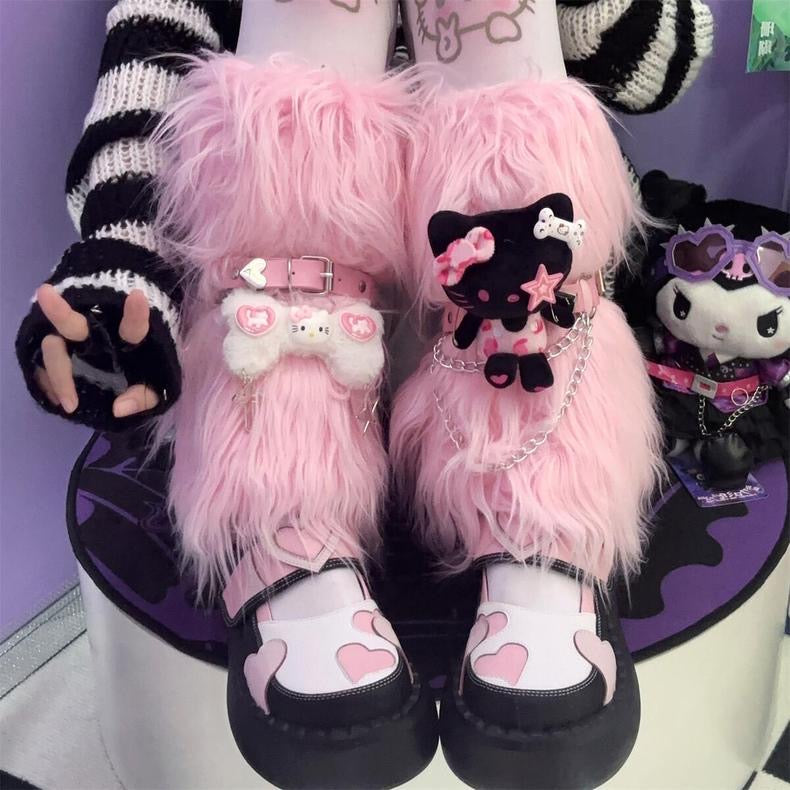 Cute plush leg warmers BL69