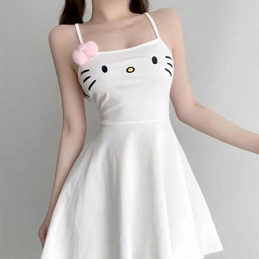 White suspender dress BL58