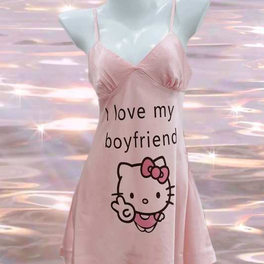 Pink suspender nightdress BL32