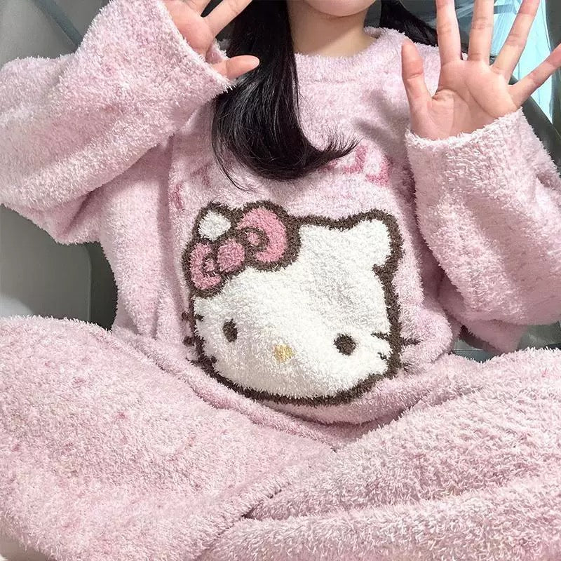 Cute plush pajamas set BL18