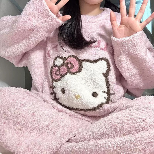 Cute plush pajamas set BL18