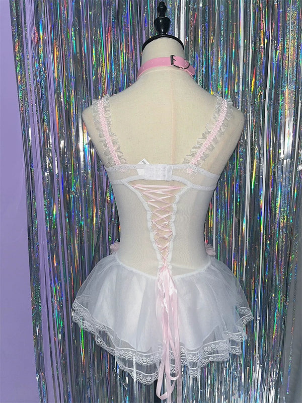 Sweet Lace Suspender Dress BL70