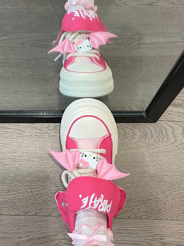 Cute Wing High Top Canvas Shoes BL40