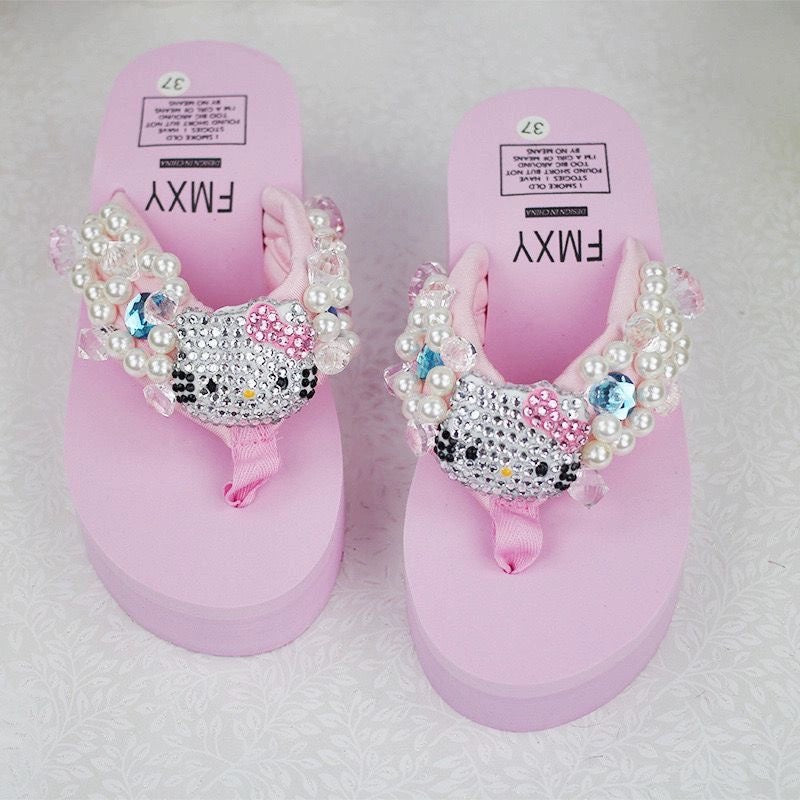 Cute rhinestone slippers BL27