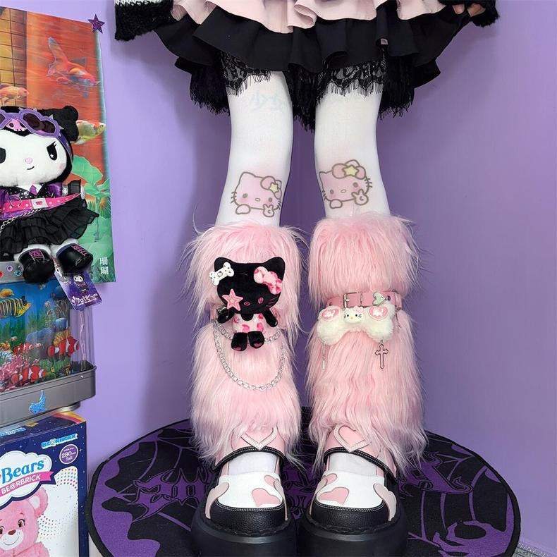 Cute plush leg warmers BL69
