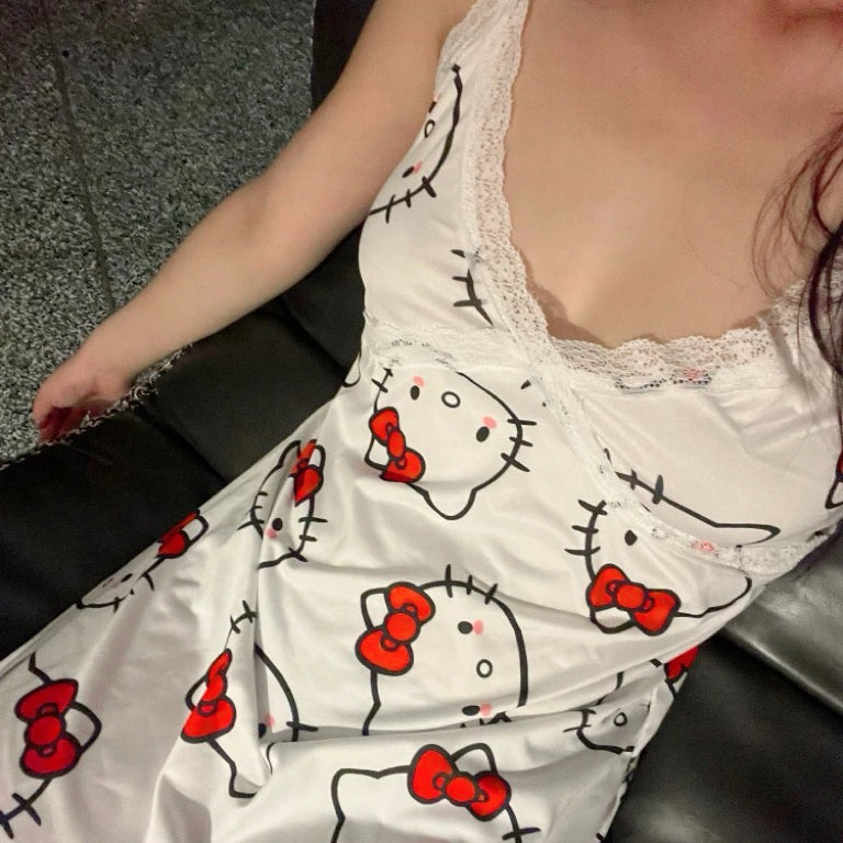 Cute milk ice silk nightdress BL41