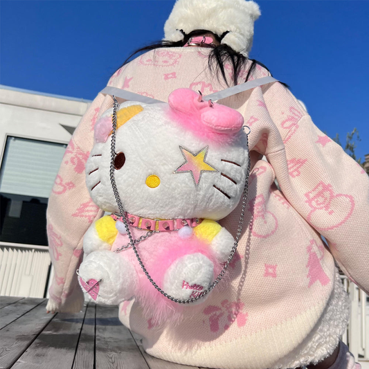 Cartoon pink Kitty Backpack BL75