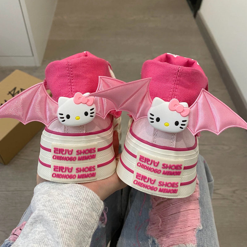 Cute Wing High Top Canvas Shoes BL40