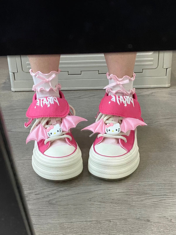 Cute Wing High Top Canvas Shoes BL40