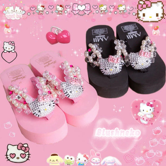 Cute rhinestone slippers BL27