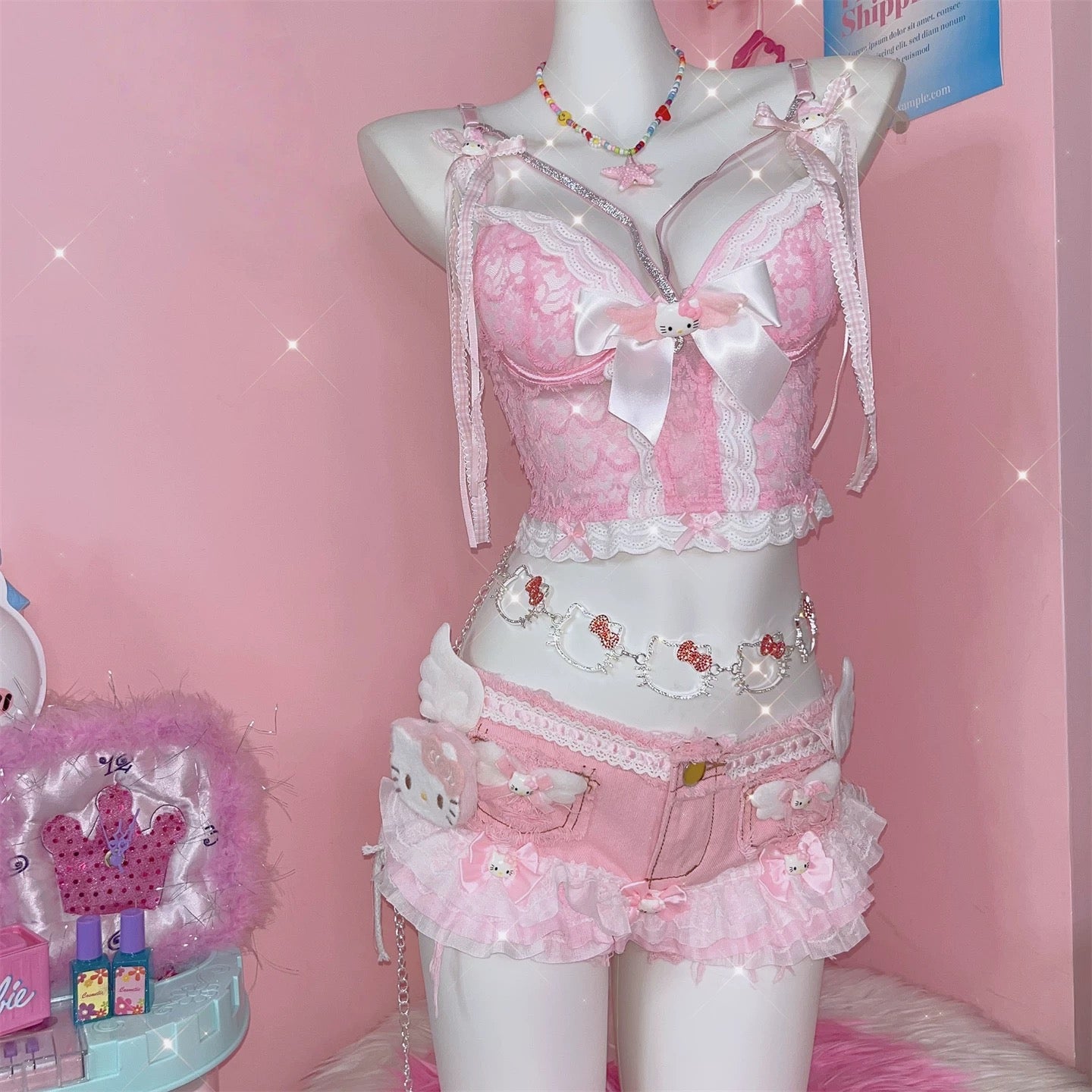 Cute and sweet pink shorts BL68