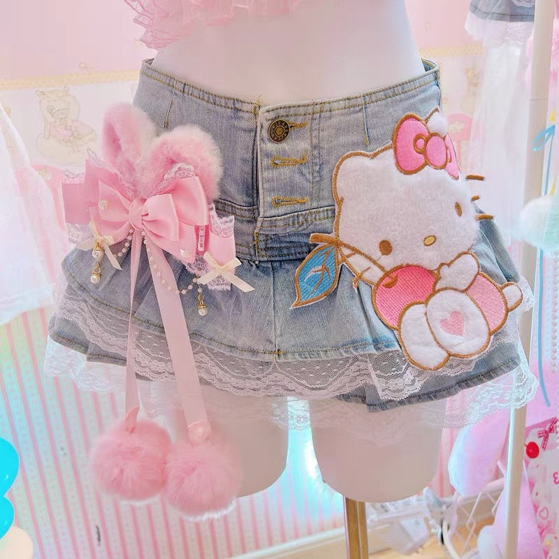 Cute High-Waisted Denim Skirt BL60