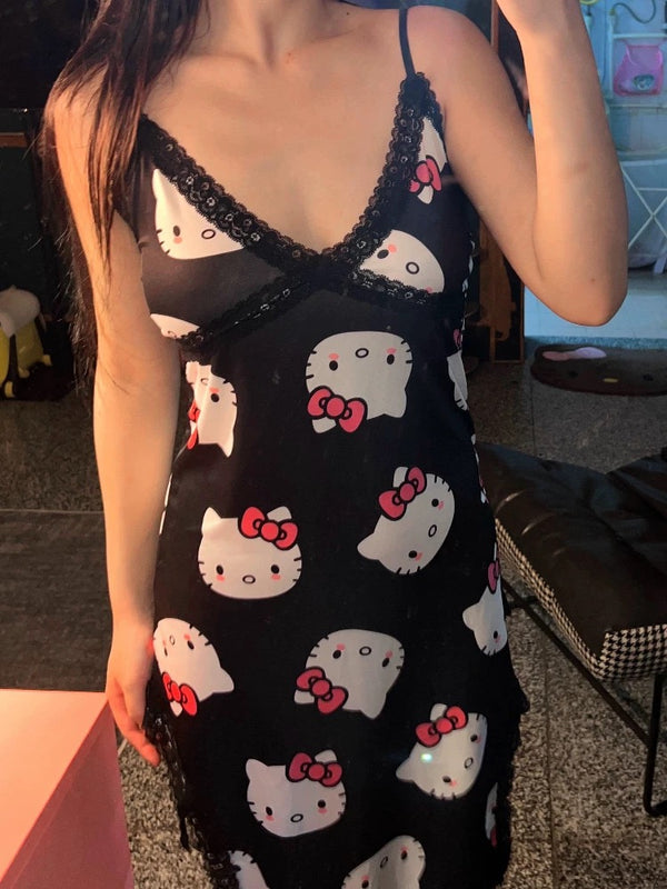 Cute milk ice silk nightdress BL41