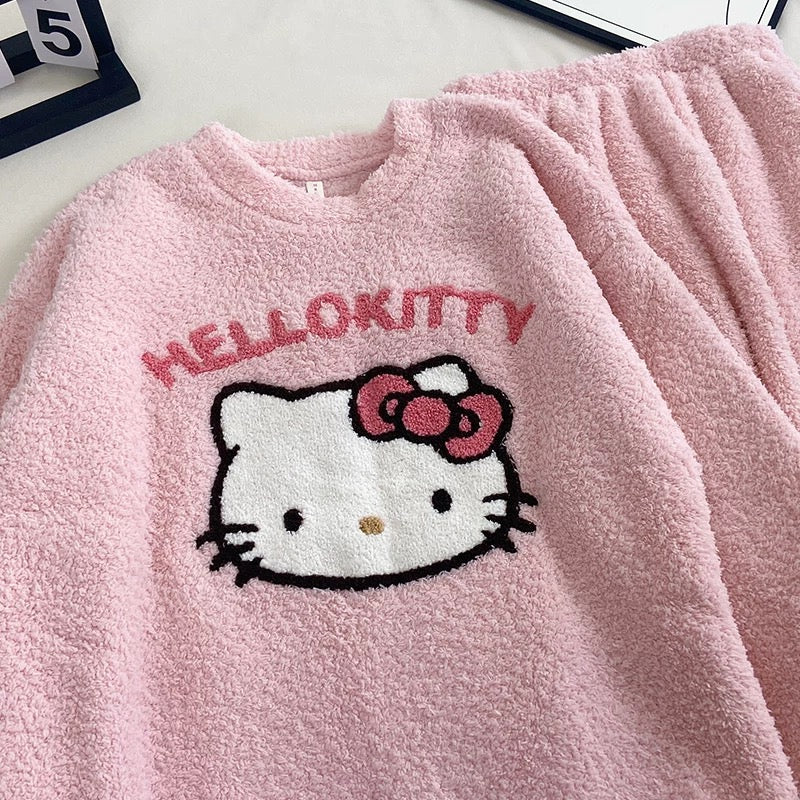 Cute plush pajamas set BL18