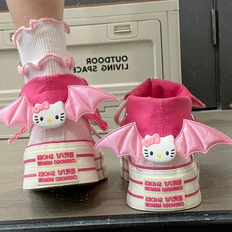 Cute Wing High Top Canvas Shoes BL40