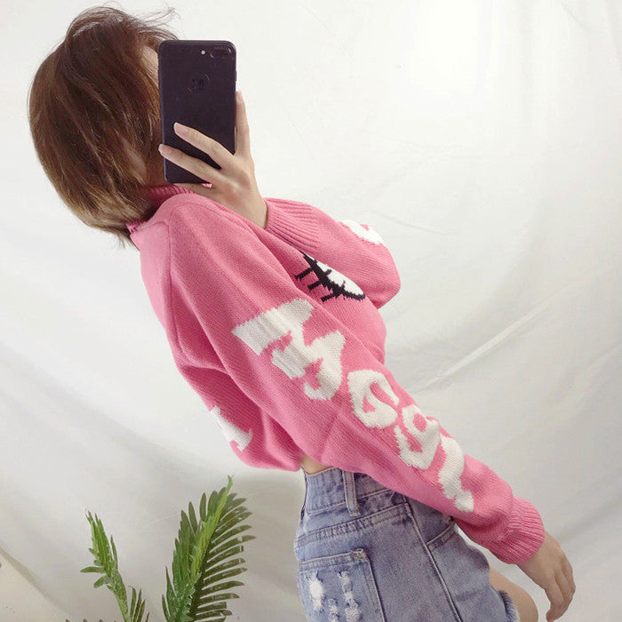 Pink cute sweater BL16
