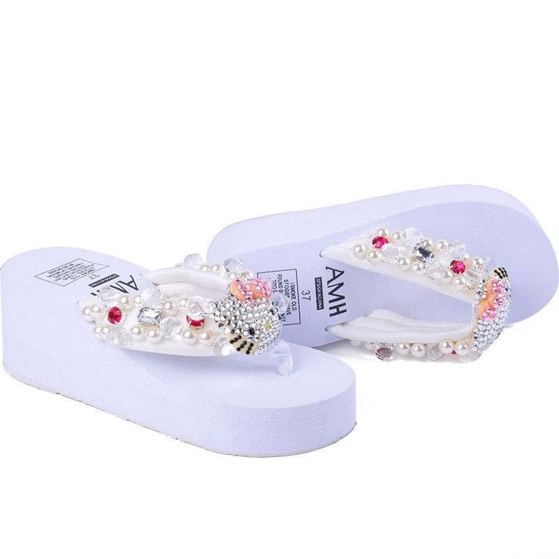 Cute rhinestone slippers BL27