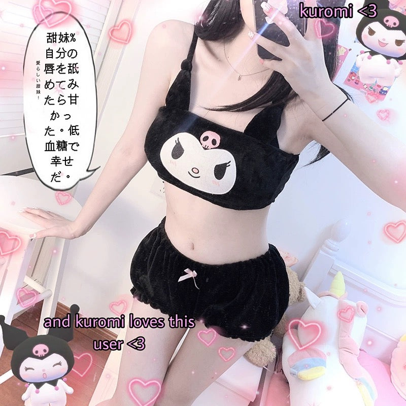 Cute big ears tube top set BL31