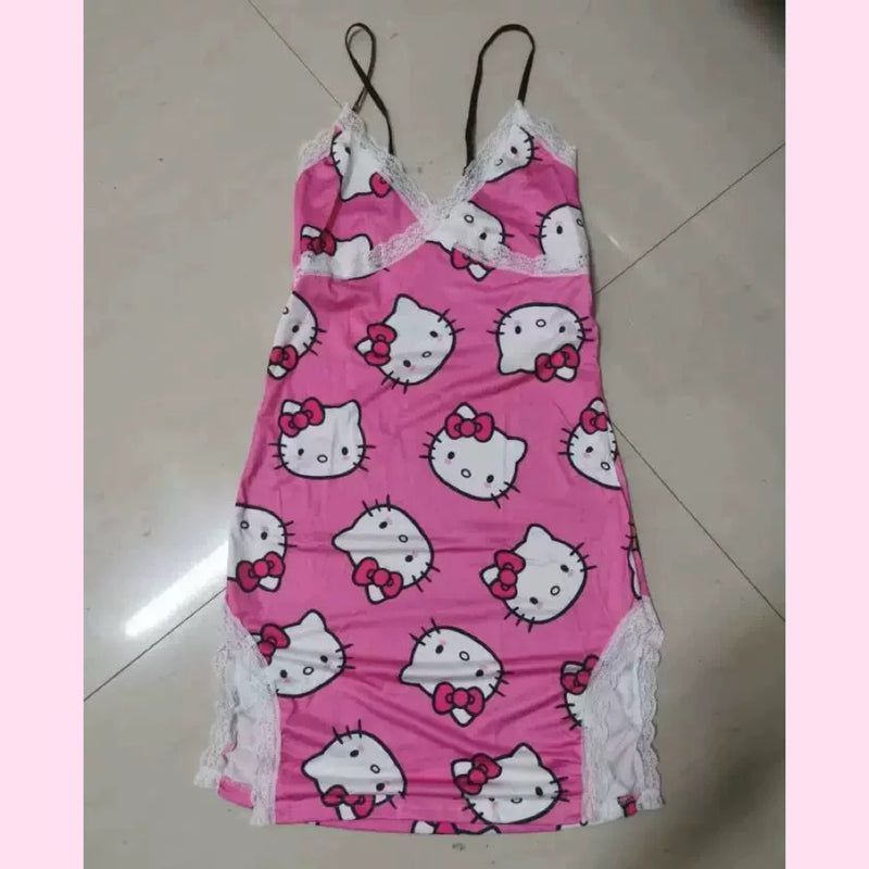 Cute milk ice silk nightdress BL41