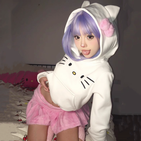 Cute white sweatshirt BL09