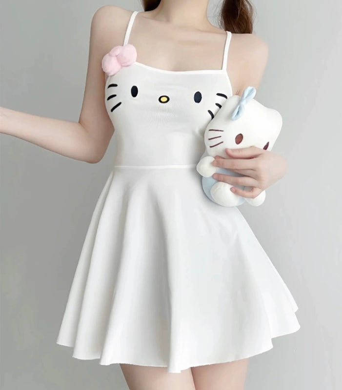 White suspender dress BL58