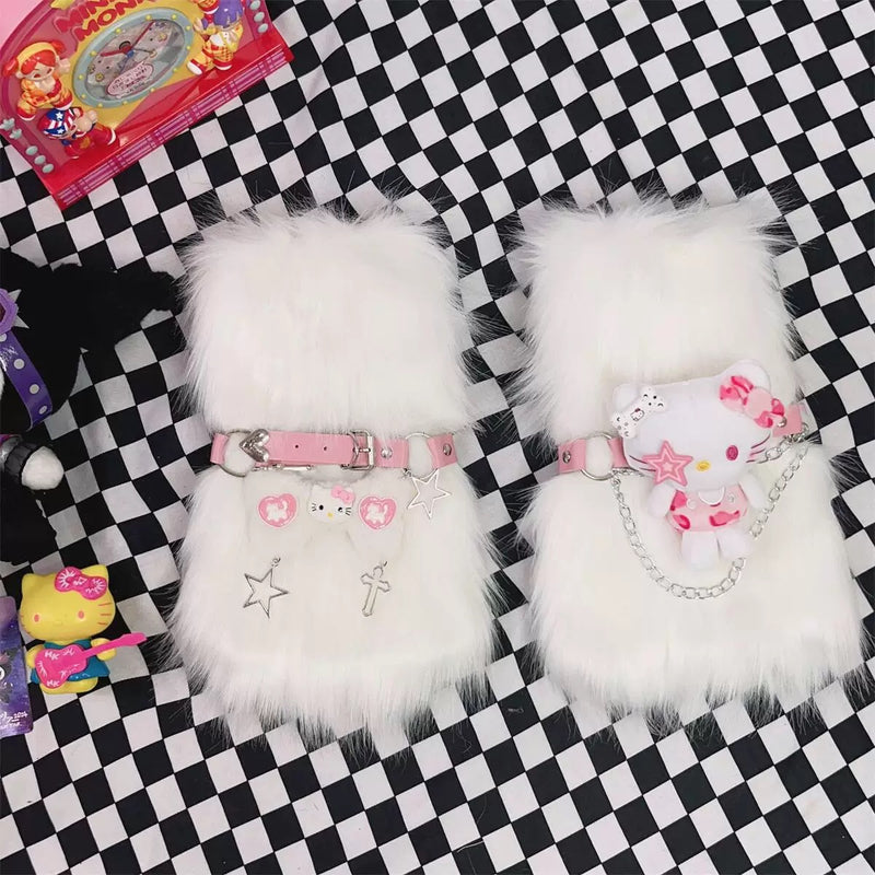 Cute plush leg warmers BL69